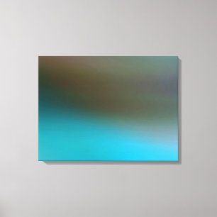 Turquoise Blue Brown en Grey #2 Modern Abstract Canvas Afdruk