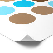 Turquoise Blue & Brown Stippen Modern Pattern Poster (Hoek)