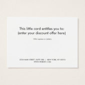 Turquoise Blue Cadecard Visitekaartje (Achterkant)