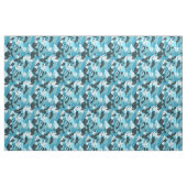 turquoise blue camo abstract stof (Fat Quarter)