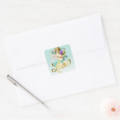 Turquoise Blue Cherub Sticker (Envelop)