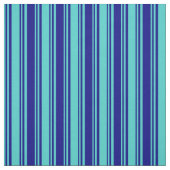 Turquoise & Blue Colored Stripes/Lines Pattern Stof (Swatch)