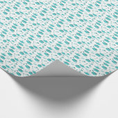 Turquoise Blue Cooking Kitchen Utiers Abstract Cadeaupapier (Hoek)