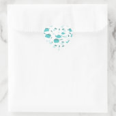 Turquoise Blue Cooking Kitchen Utiers Abstract Hart Sticker (Tas)