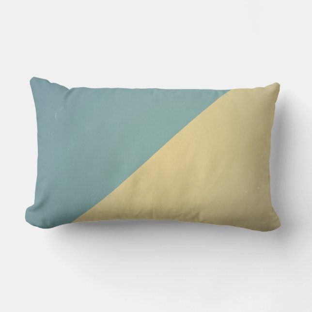  Turquoise Blue Cream ColorBlock Background Kussen (Voorkant)