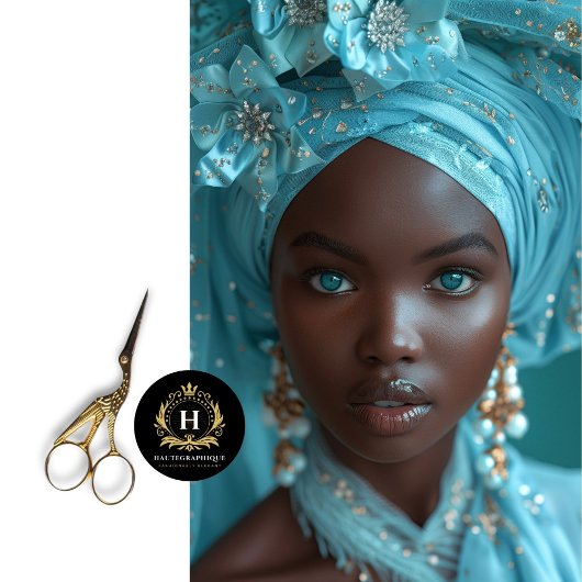 Turquoise Blue Crystal Hoofdtelefoon Decoupage Tissuepapier