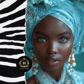 Turquoise Blue Crystal Hoofdtelefoon Decoupage Tissuepapier