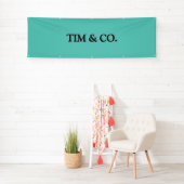 Turquoise Blue Custom  Blank Banner (Insitu)