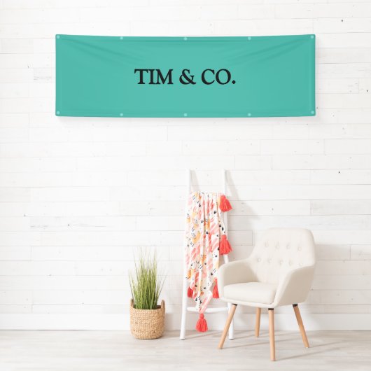 Turquoise Blue Custom  Blank Banner (Insitu)