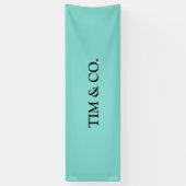 Turquoise Blue Custom  Blank Banner (Verticaal)