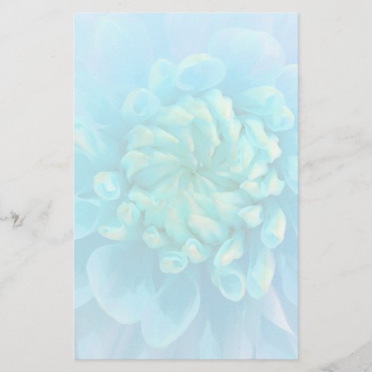 Turquoise Blue Dahlia Flower in Waterverf Briefpapier (Voorkant)