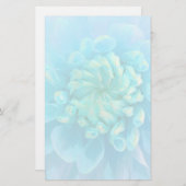 Turquoise Blue Dahlia Flower in Waterverf Briefpapier (Voorkant / Achterkant)