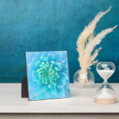 Turquoise Blue Dahlia Flower in Waterverf Fotoplaat (Insitu)