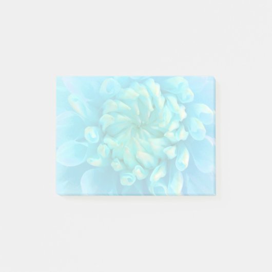 Turquoise Blue Dahlia Flower in Waterverf Post-it® Notes (Voorkant)
