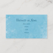 Turquoise Blue Dahlia Flower in Waterverf Visitekaartje (Achterkant)