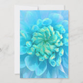 Turquoise Blue Dahlia Flower in Waterverf Wedding Kaart (Voorkant)