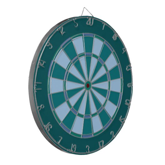 Turquoise Blue Dartbord (Voorkant Links)