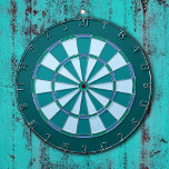 Turquoise Blue Dartbord<br><div class="desc">Koel aqua blauw en groen gekleurd kunstbord.</div>