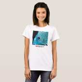 Turquoise Blue Discus T-shirt (Voorkant volledig)