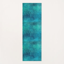 Turquoise Blue Distressed Mandella Yogamat