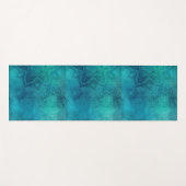 Turquoise Blue Distressed Mandella Yogamat (Voorkant (horizontaal))
