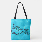 Turquoise blue Dry is geen optie-canvas tas (Achterkant)