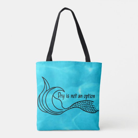 Turquoise blue Dry is geen optie-canvas tas (Achterkant)