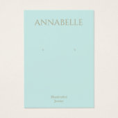  Turquoise Blue Earring-kaart Visitekaartje (Voorkant)