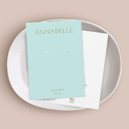  Turquoise Blue Earring-kaart Visitekaartje