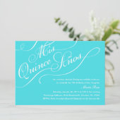 Turquoise Blue Elegant Quinceanera Kaart (Staand voorkant)