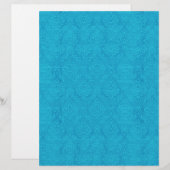 Turquoise Blue Embossed look Wedding Damask DIY V1 (Voorkant / Achterkant)