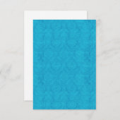 Turquoise Blue Embossed look Wedding Damask DIY V3 (Voorkant / Achterkant)