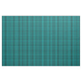Turquoise Blue en Black Gingham Check Pattern Stof (Yard (91,4 cm))