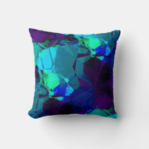 Turquoise Blue en Paars Elegant Abstract Patroon