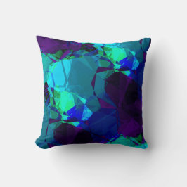 Turquoise Blue en Paars Elegant Abstract Patroon Kussen