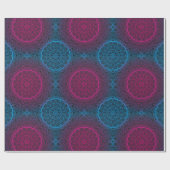 Turquoise Blue en Pink Mandala Cadeaupapier (Vlak)