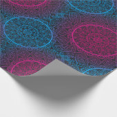 Turquoise Blue en Pink Mandala Cadeaupapier (Hoek)