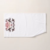 Turquoise Blue en Scandinavian Pattern Bad Handdoek (Handdoek)