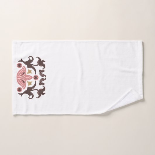 Turquoise Blue en Scandinavian Pattern Bad Handdoek (Handdoek)