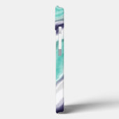 Turquoise, Blue en White Marble Case-Mate iPhone Case (Achterkant / Links)