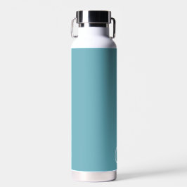 Turquoise Blue en White Personalized Water Bottle Waterfles