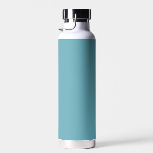 Turquoise Blue en White Personalized Water Bottle Waterfles (Rechts)