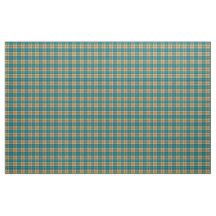Turquoise Blue en Yellow Gold Tartan Pset