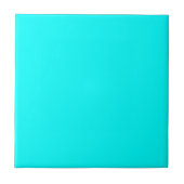 Turquoise Blue Fashionable Solid Color Background Tegeltje (Voorkant)