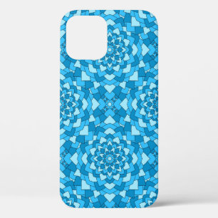 Turquoise blue florale geometrisch naadloos patroo Case-Mate iPhone case