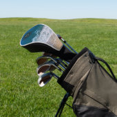 Turquoise Blue Florida Beach Custom Monogram Golfheadcover (Insitu)
