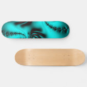Turquoise Blue Fractal Persoonlijk Skateboard (Horizontaal)