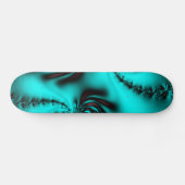 Turquoise Blue Fractal Persoonlijk Skateboard (Horizontaal)
