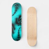Turquoise Blue Fractal Persoonlijk Skateboard (Voorkant)