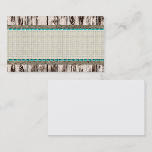 Turquoise Blue Gemstone Rustic Visitekaartjes (Voorkant / Achterkant)